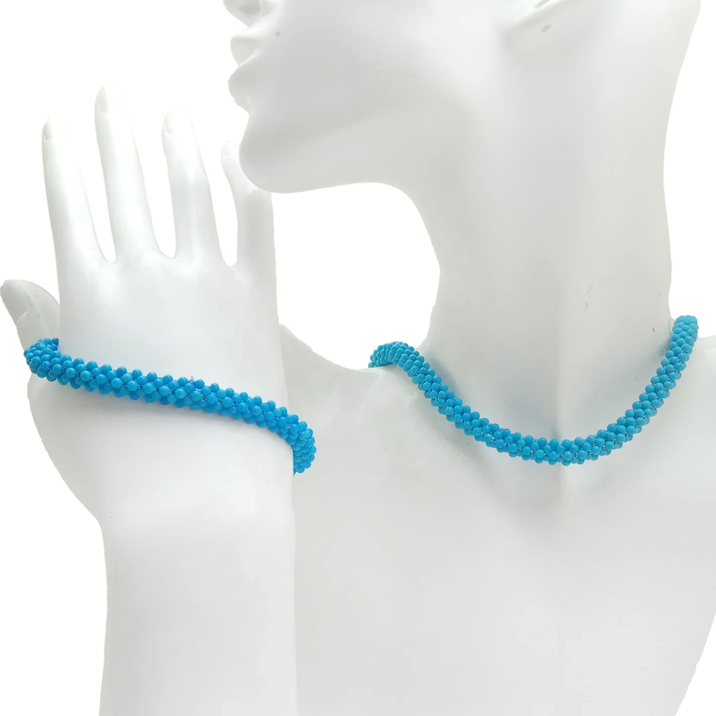Set Barang Kemas Turquoise Asli Hadiah Mewah Untuk Kecantikan Gadis 1