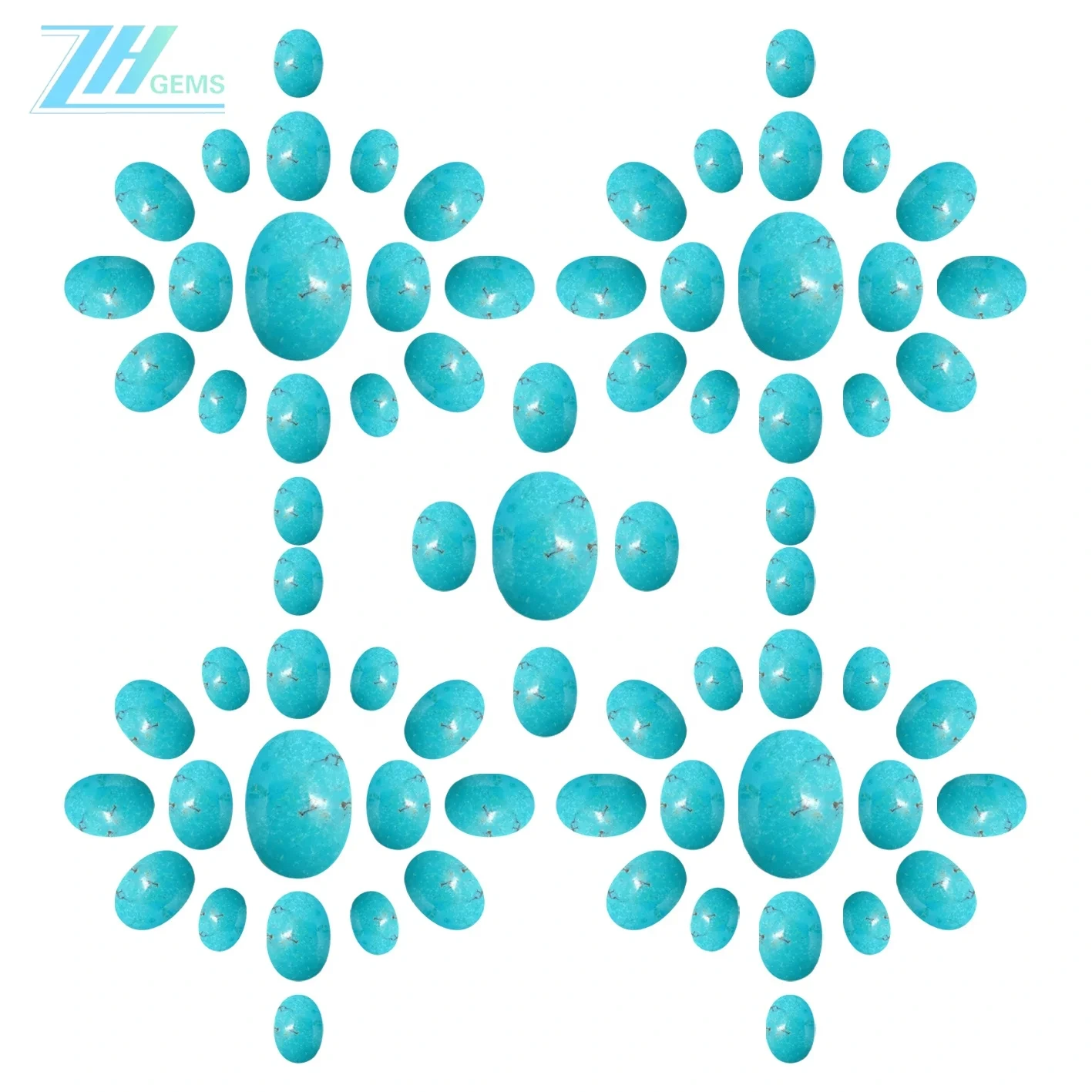 Natural Turquoise Oval Cab Size 18 * 25mm High Quality Genuine Genuine Gemstone 1