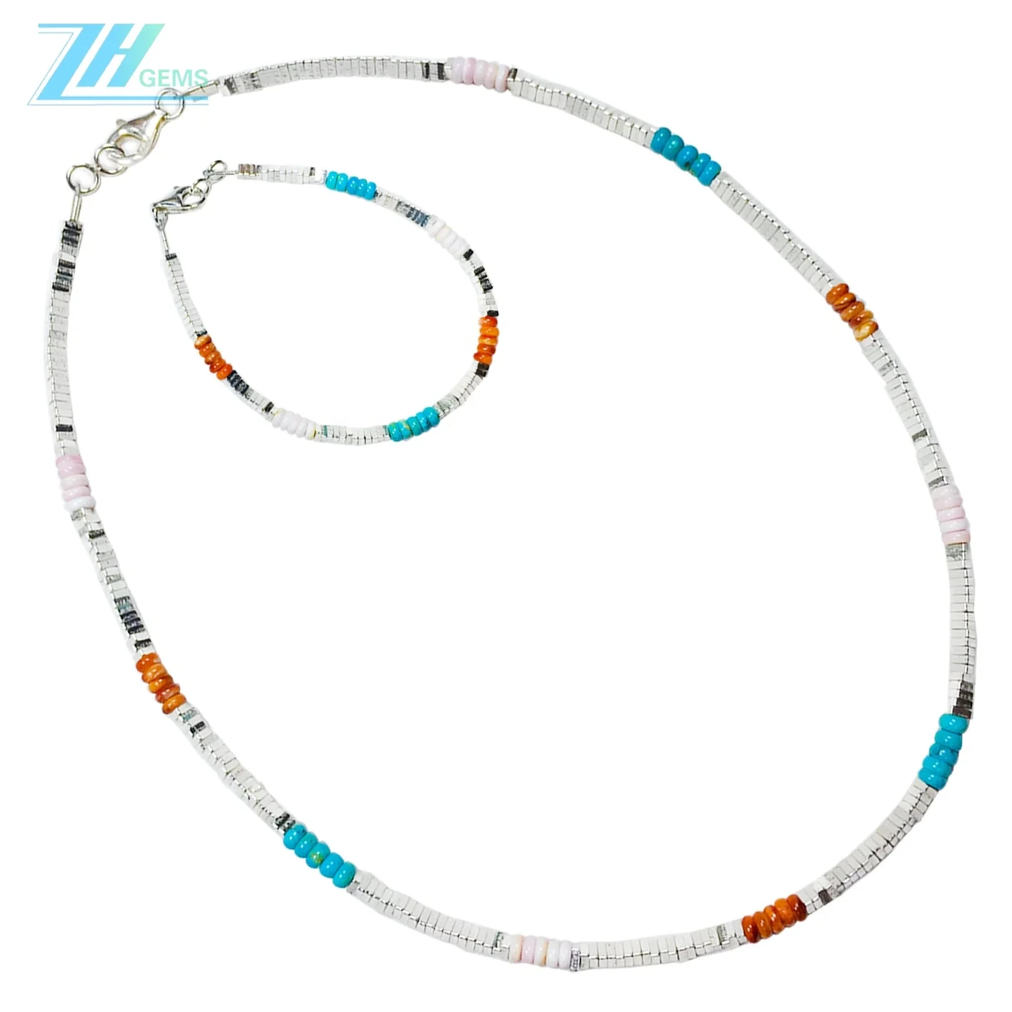Amaso eNdalo eTurquoise aBume obuMahala kunye ne-Spiny Oyster enePink Opal 925 yeSiliva yeVintage yeSilivere yeSilivere yeSilivere iSeti isipho soMfazi wakhe uMama 1