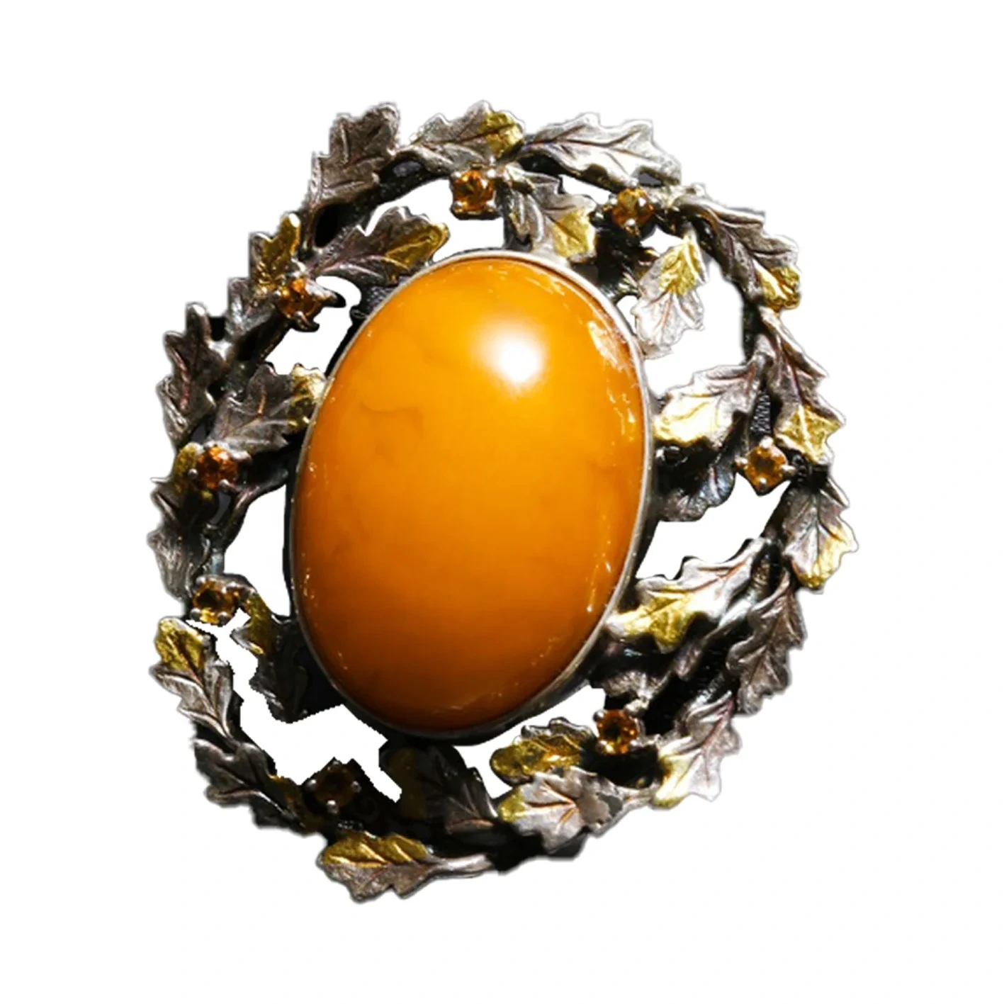 Kalung Baltik Amber Indah Loket Perak Sterling Vintaj Dan Loket Amber Perhiasan Amber Bujur Klasik 1