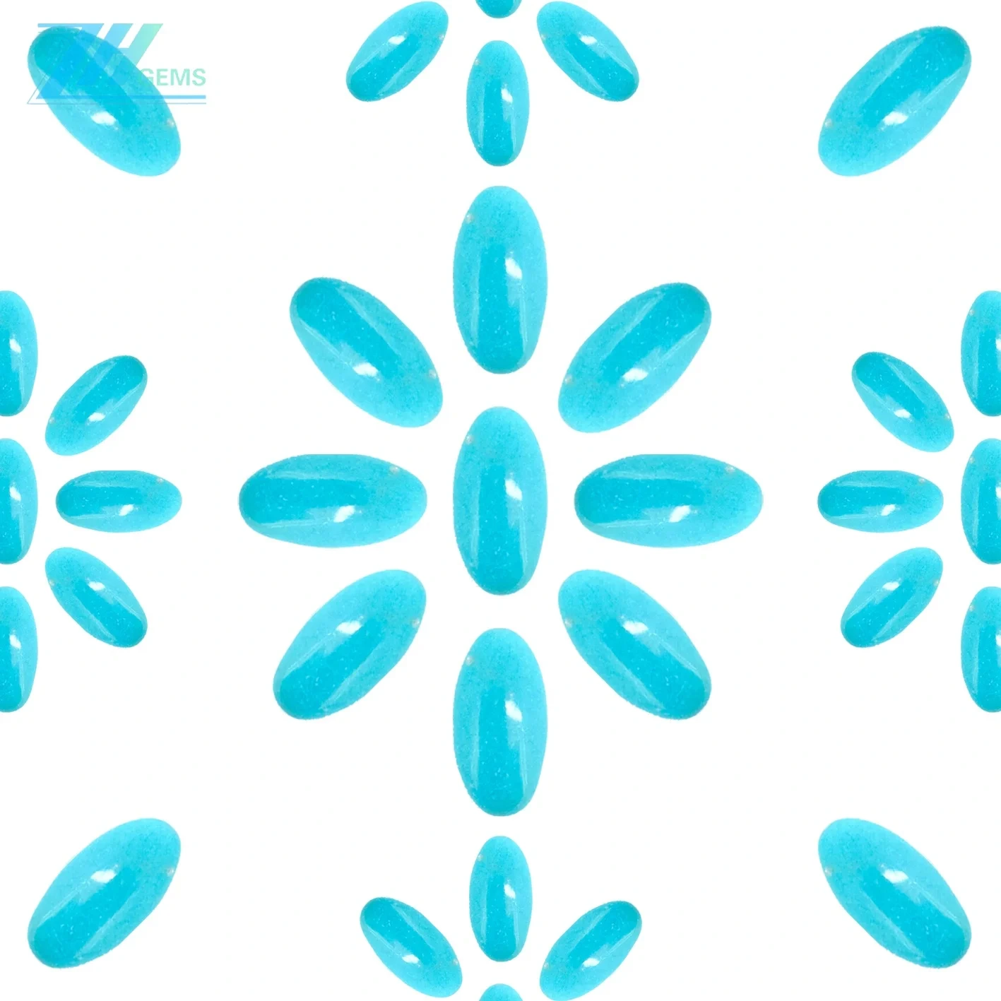 Natural Turquoise Oval Cab Size 5*10mm High Quality Loose Beads Making Necklace Jewelry 1