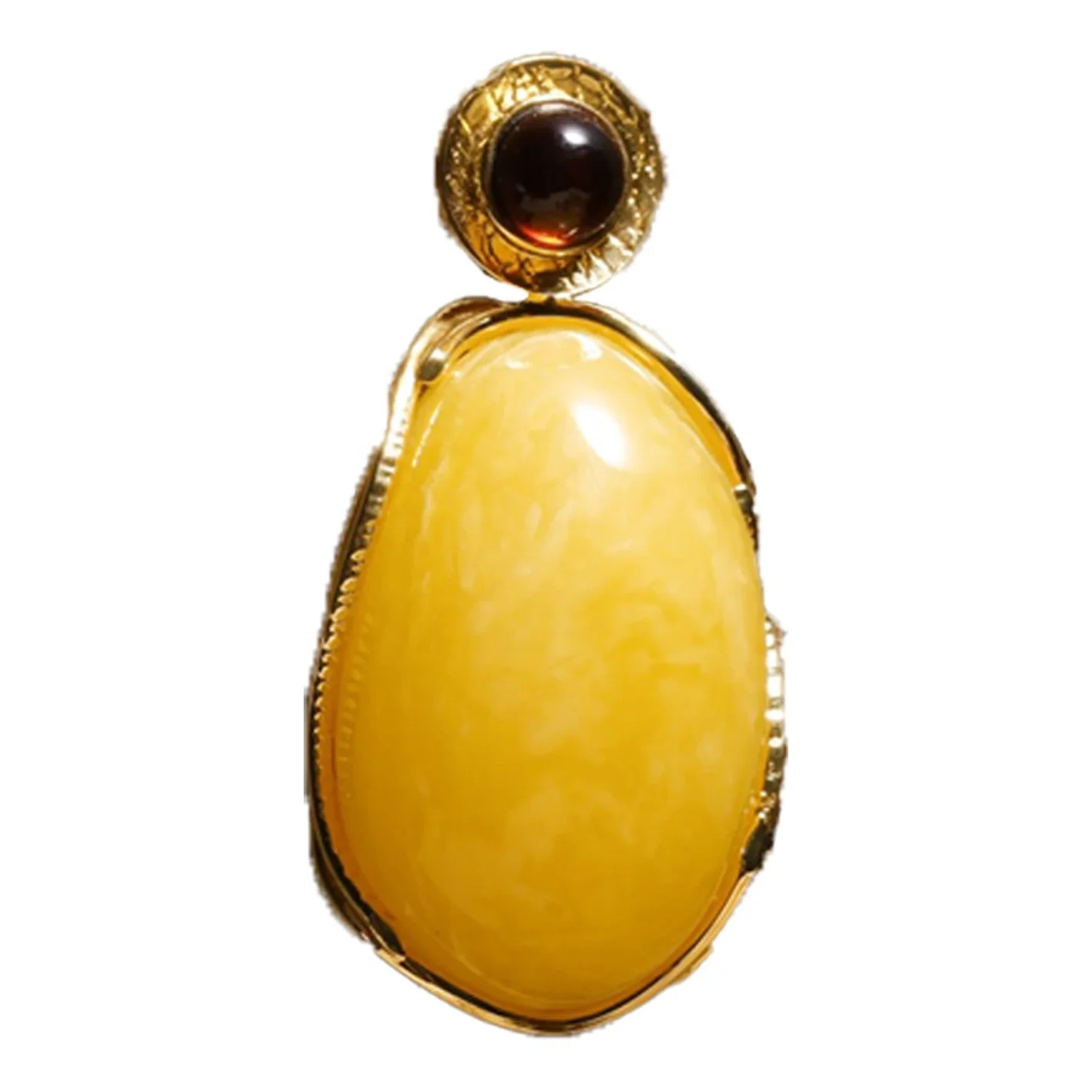 Musamman Yellow Amber Pendant Unisex Amber Pendant Healing Jewelry 1