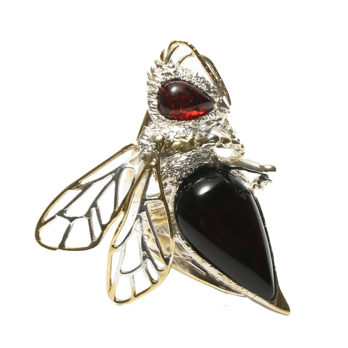 Sterling Silver Ring Krásný kámen dárek Amber Gift Amber Jewelry Promise Ring 1