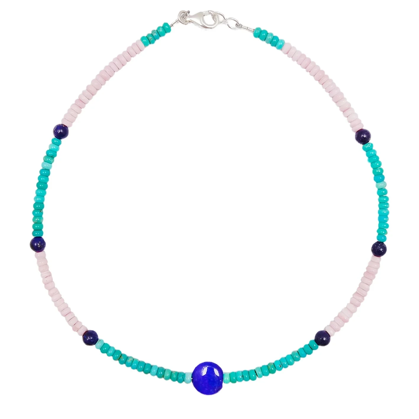 Natural Turquoise Lapis Lazuli Gemstone And Pink Opal Roundle Beads Sodalite Gemstone As Gift For Family 1
