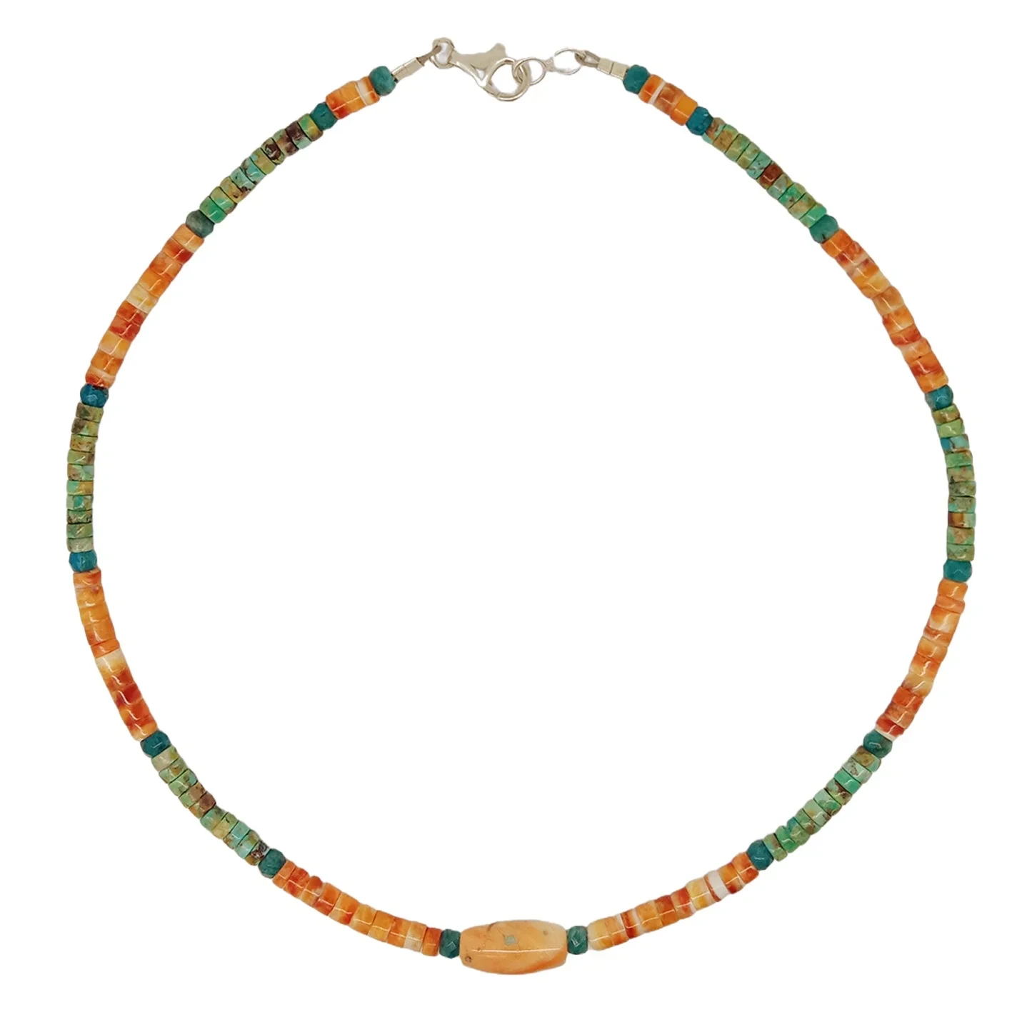 Natural Turquoise Apatite Spiny Oyster Roundle Deads As Gemstone Necklace For Lover And Family Perfect Choice 1