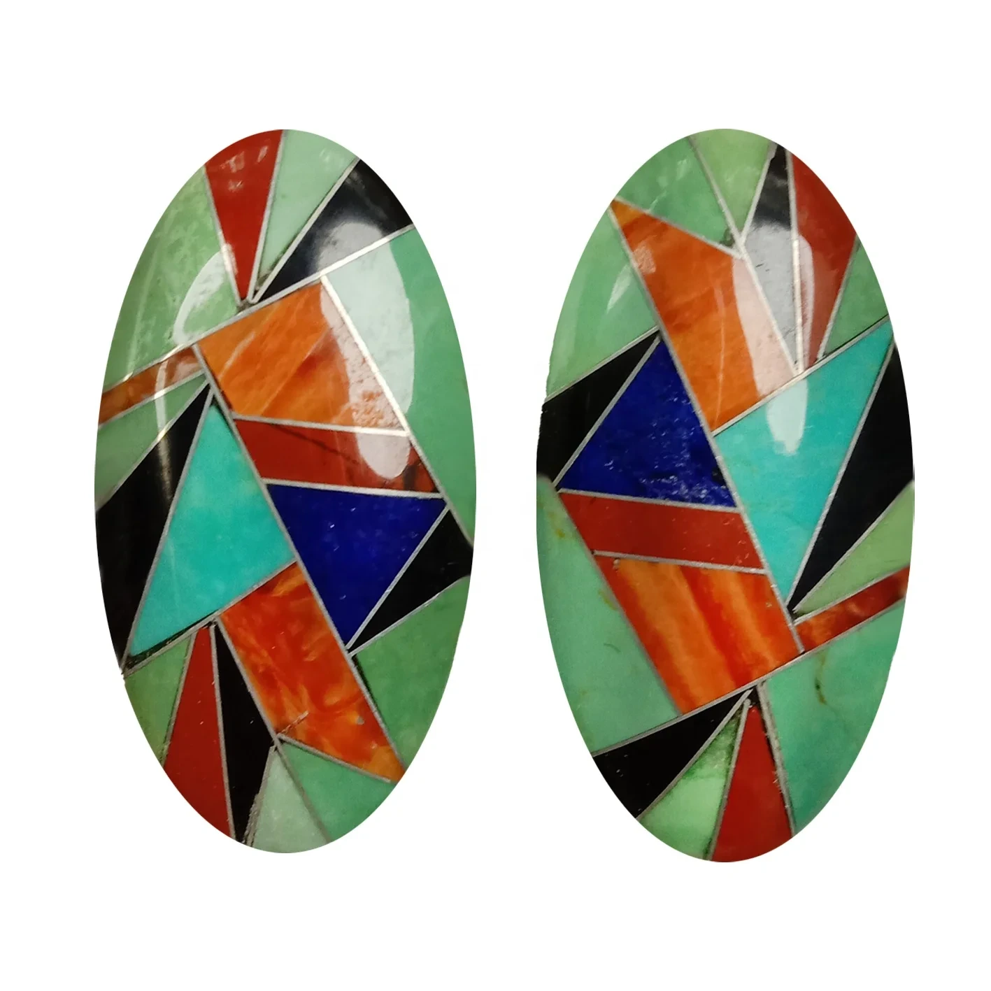 Natural Turquoise Colorful Cabochon 22*30mm Oval Shape Casual Natural Irregular Gemstone Turquoise Gemstone 1