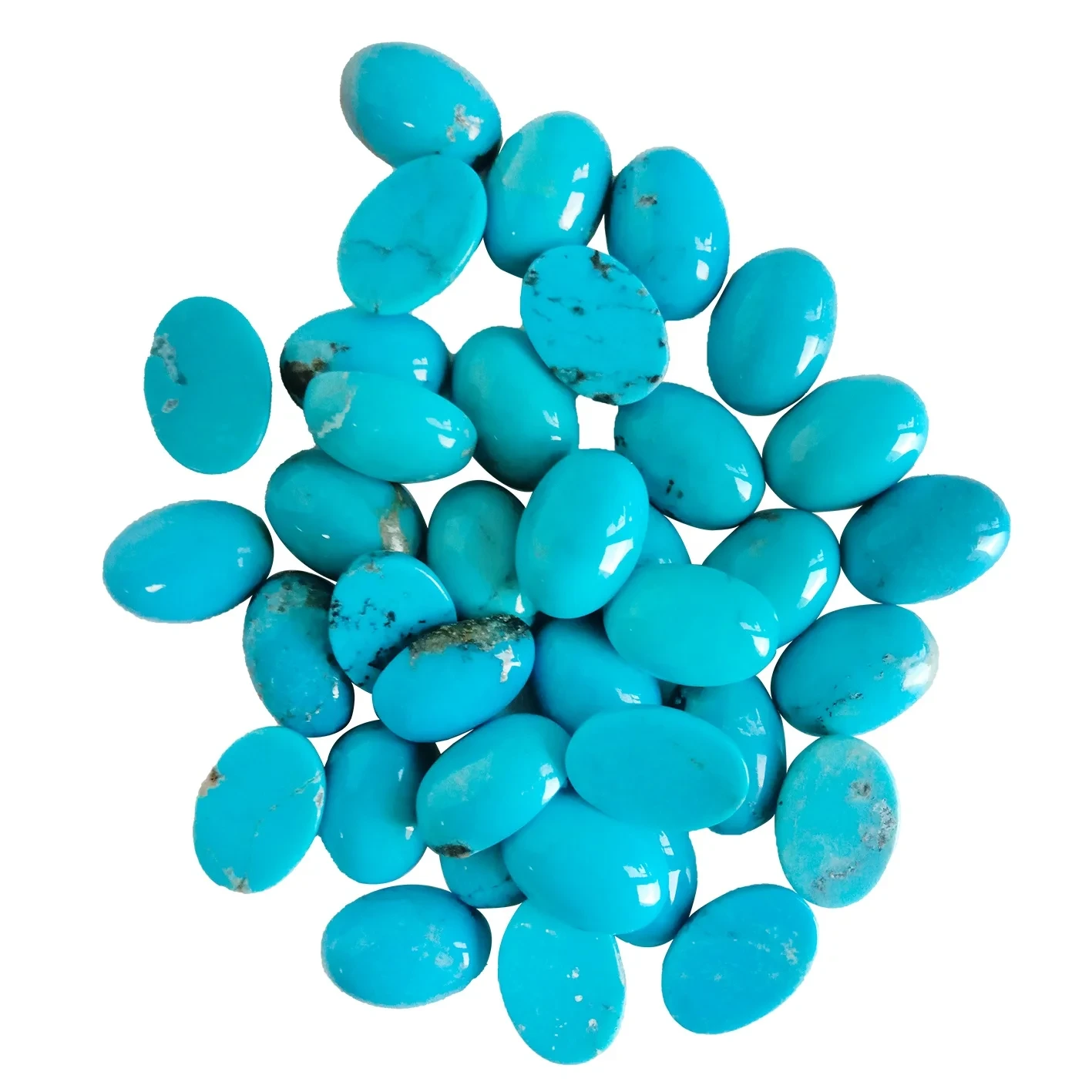 Natural Turquoise Oval-shape Cabochon Size 10*14mm Para sa Paggawa ng Alahas 1