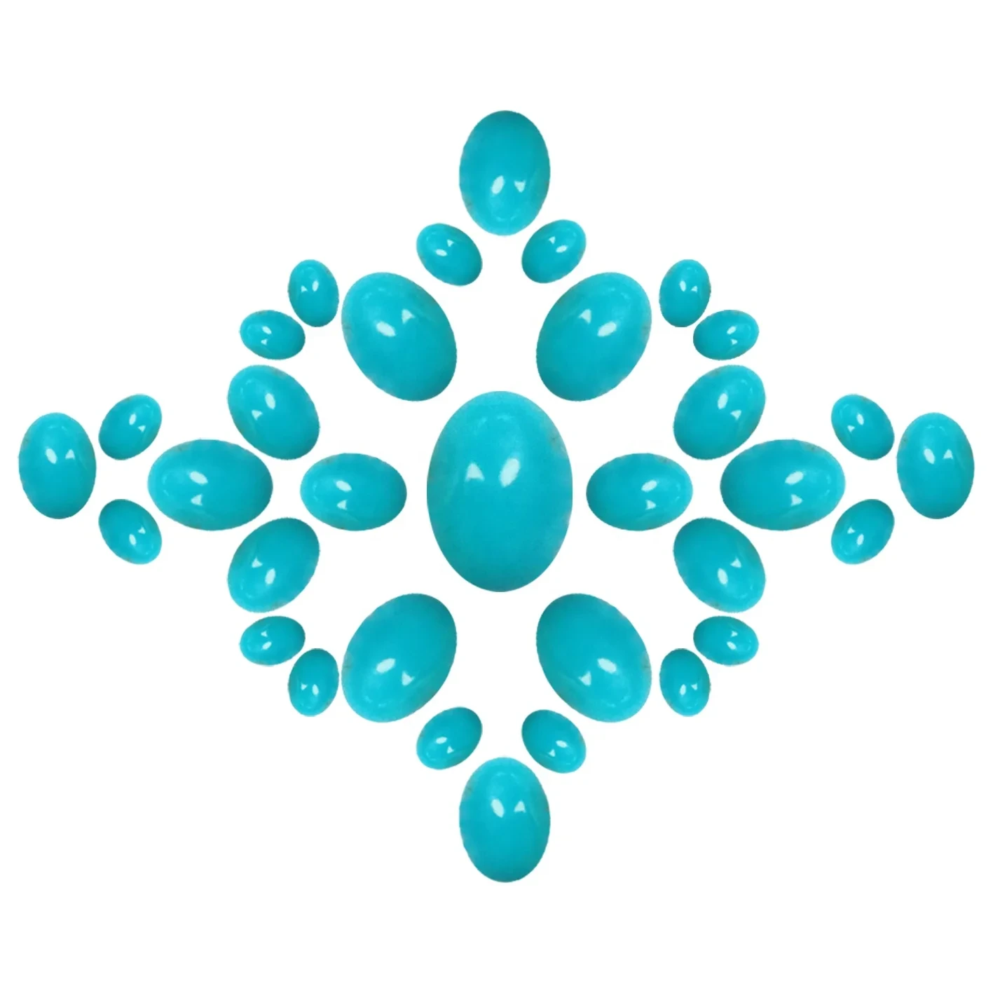 Natural Turquoise Blue Cabochon Oval Shape 5*7mm Handmade Cab Gift For Man And Woman Gift 1