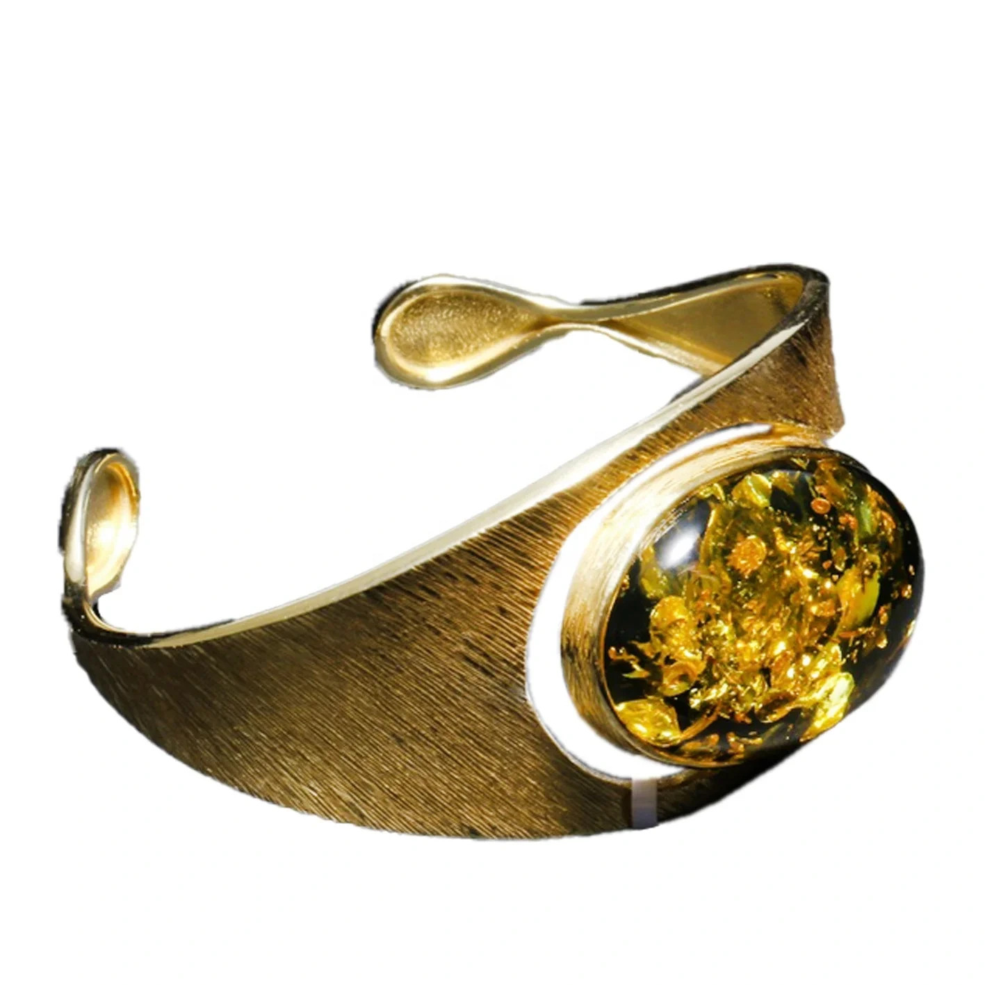 Maua Ya Zamani Yaliyochapishwa Amber Sterling Silver Bracelet High Quality Genuine Gemstone 1