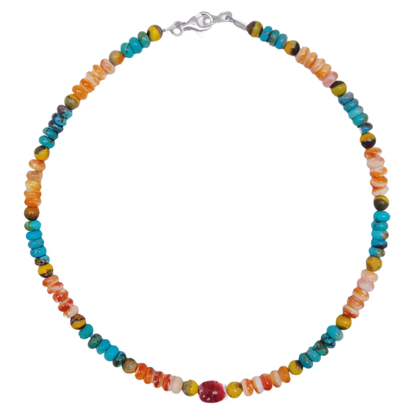Spiny Oyster Natural Roundle Beads Adayeba Turquoise Bumble Bee Gemstone Ẹbun Iderun Wahala Fun Ẹgba Agbara Rẹ 1