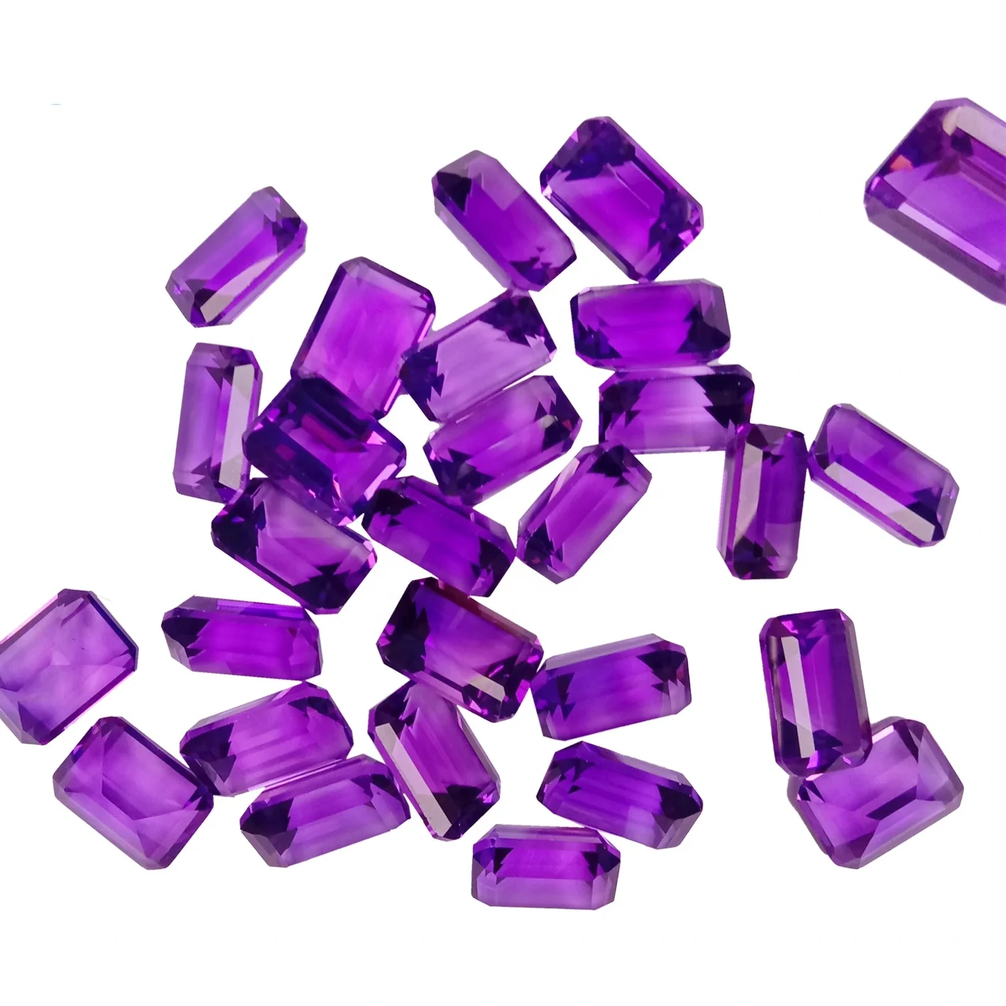 Amethyst Cab Rosecut Slices Freeform Flat Back Faceted Jewelry Supplies Precious Stone 10-14mm Certified Purple Oval Cut 1