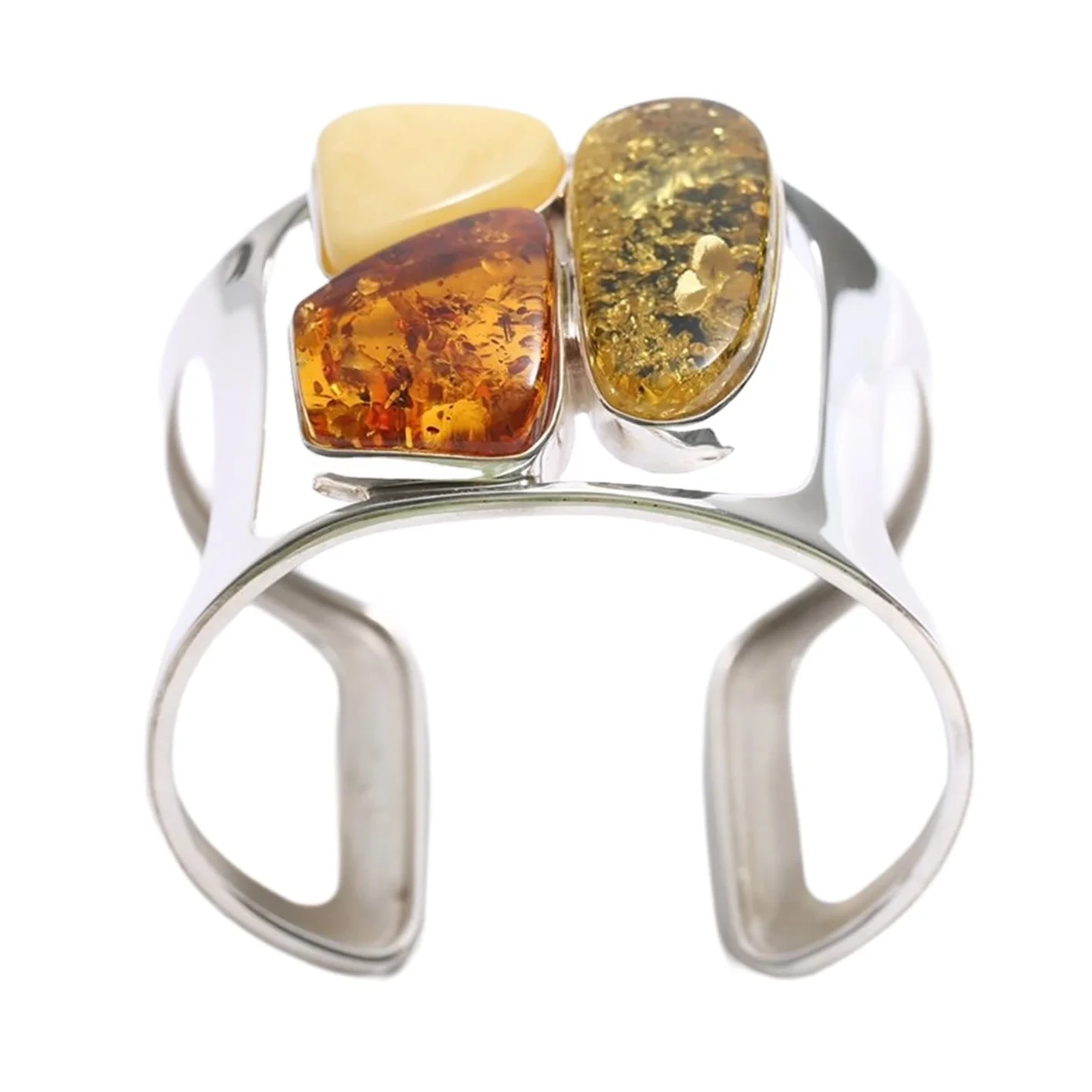 Direct Purchase From Europe Natural Baltic Sea Unoptimized White Honey Beeswax Flower Amber 925 Sterling 1