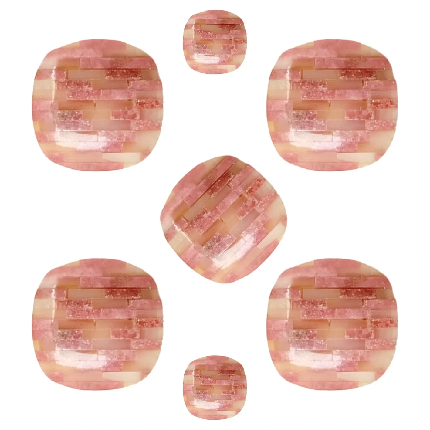 16mm Opal Spiny Oyster Square Cabochon Pink Color Gemstone For Jewelry Making Diy Bracelet Or Ring Promise For Her 1