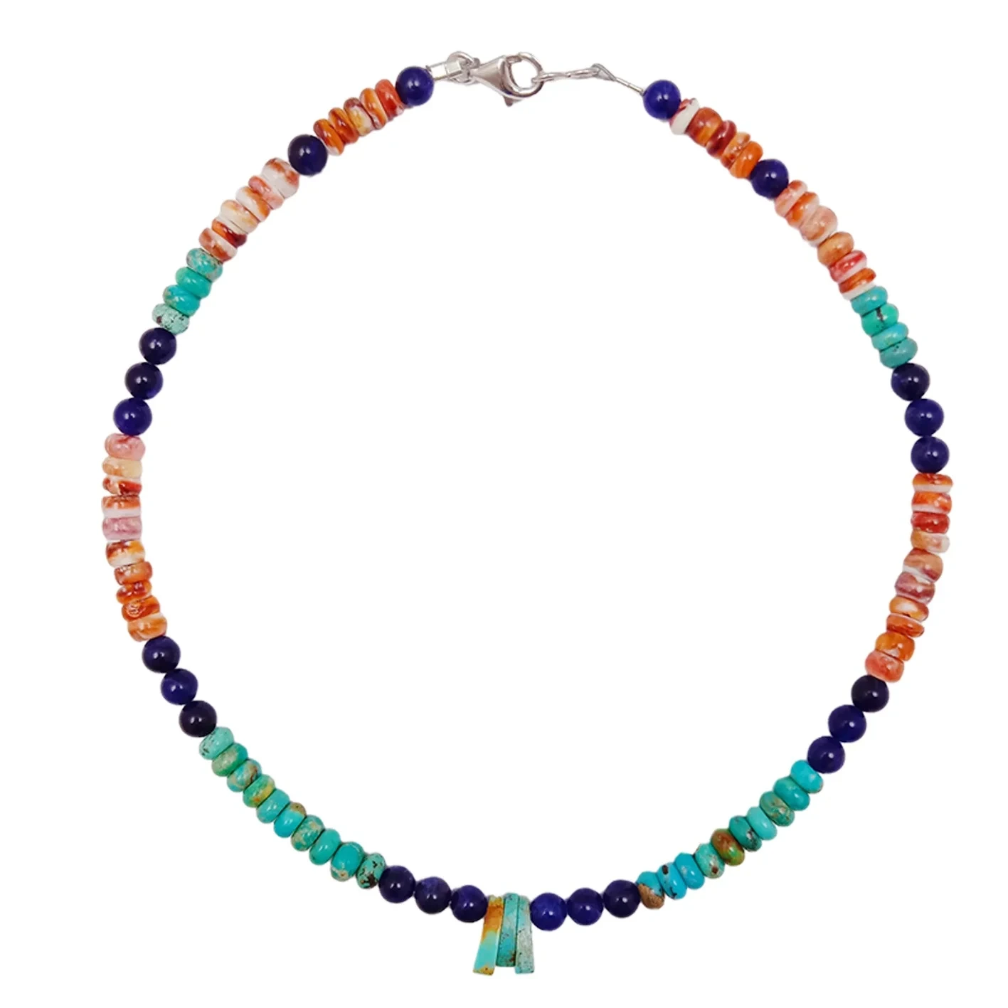 Natural Turquoise Drop And Sodalite With Spiny Oyster Handmade Jewelry Energy Bracelet With Natural Gemstone Beads 1