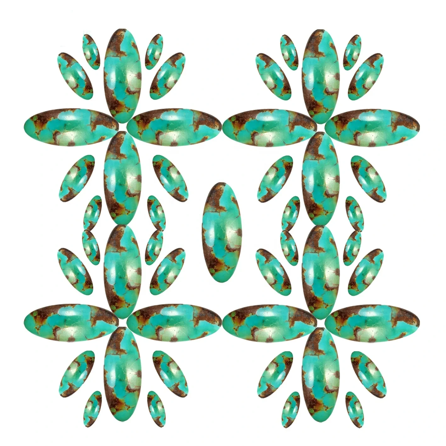Natural Turquoise Oval Colorful Beads 16*40mm For Making Jewelry Holiday Gift 1