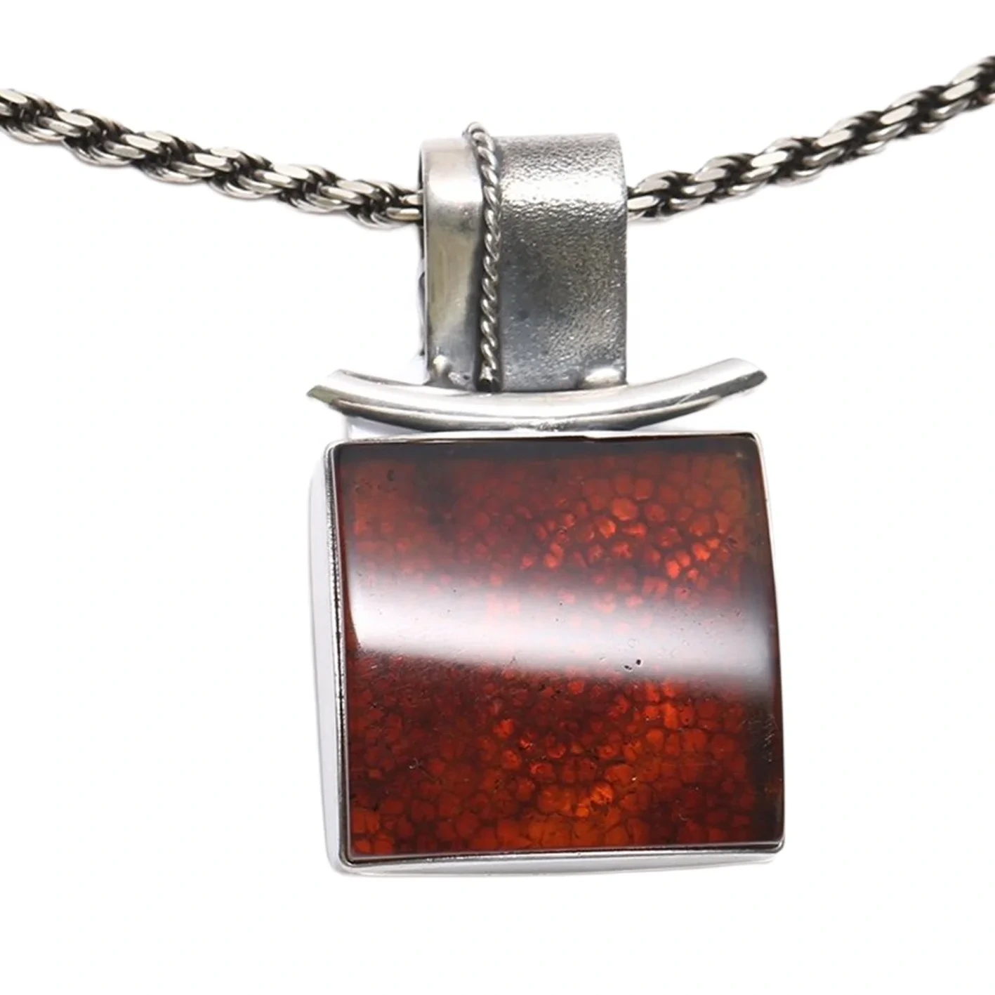 Large Amber Pendant Amber Pendant 925 Sterling Silver Handmade Jewelry Gemstone Stress Relief Gift For Her 1