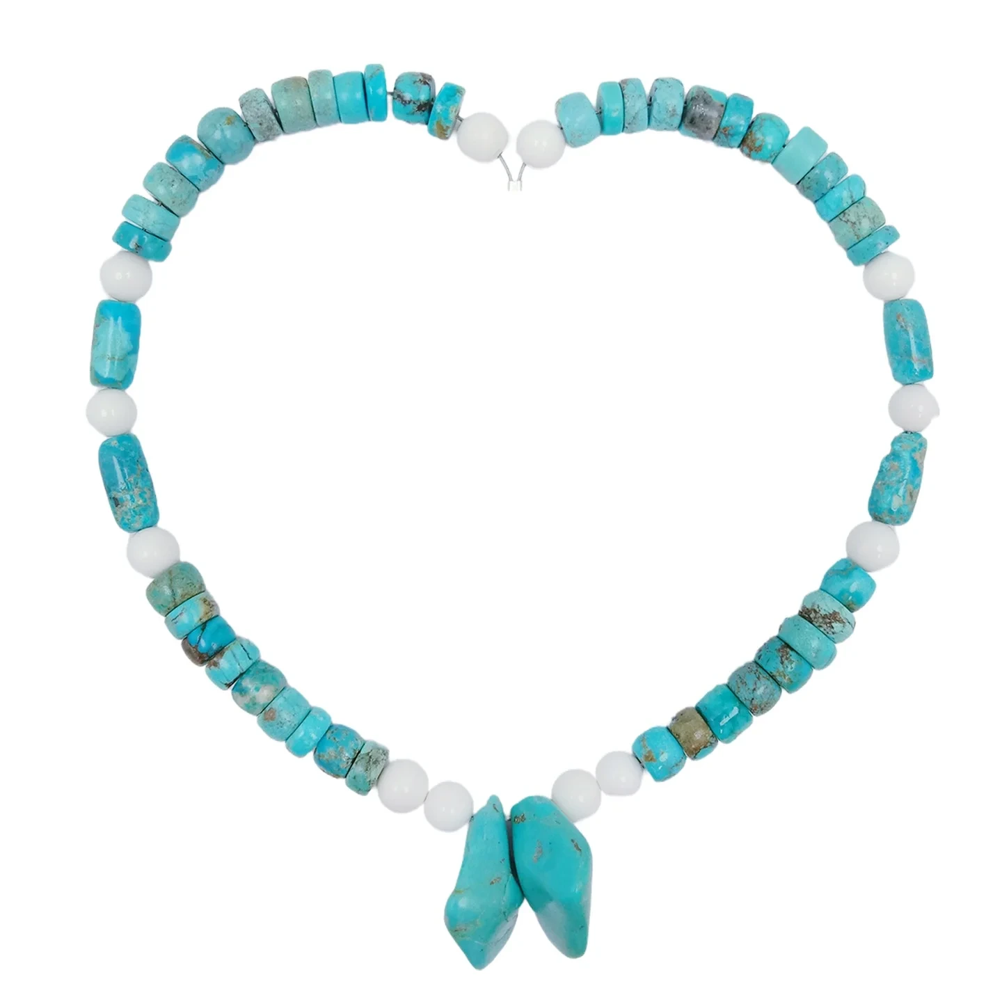 49g Turquoise Tridacna Dabiici ah 16 inch silsilad Jawi Fudud oo loogu talagalay Hibada Doorashada Xagaaga ee Jacaylka ama Qoyska 1