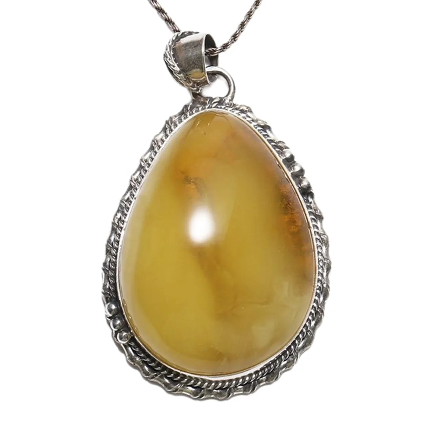 Yellow Amber Pendant Baltic Amber Natural Jewelry Gemstone Royal Yellow Large Drop Pure Natural Handmade Gift For Her 1