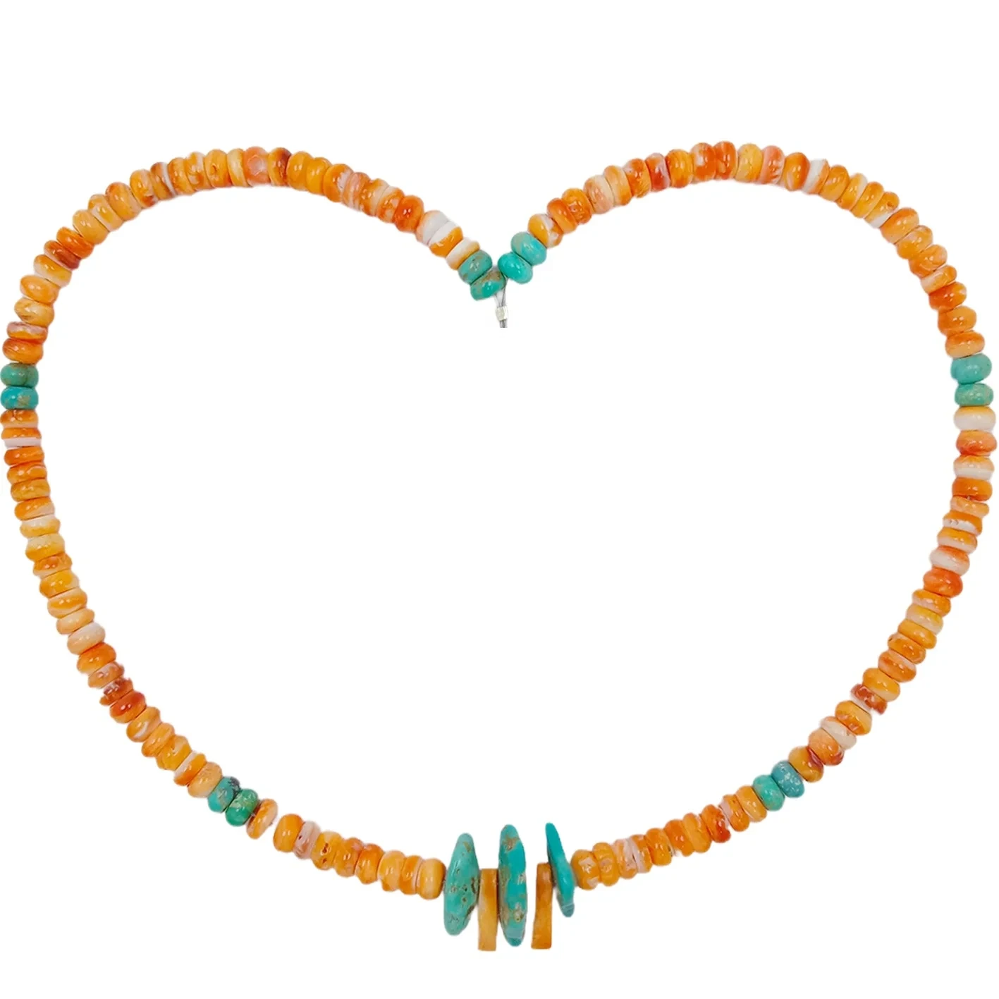 Natural Turquoise Roundle Beads And Spiny Oyster Beads Choker Simple Handmade Jewelry For Making Jewelry Holiday Gift Summer 1
