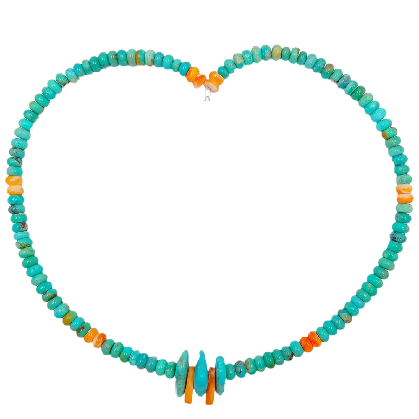 Natural Turquoise Free-shape Beads And Spiny Oster Accessory With 925 Silver Beads Jewelry Beautiful Necklace Gift For Her 1