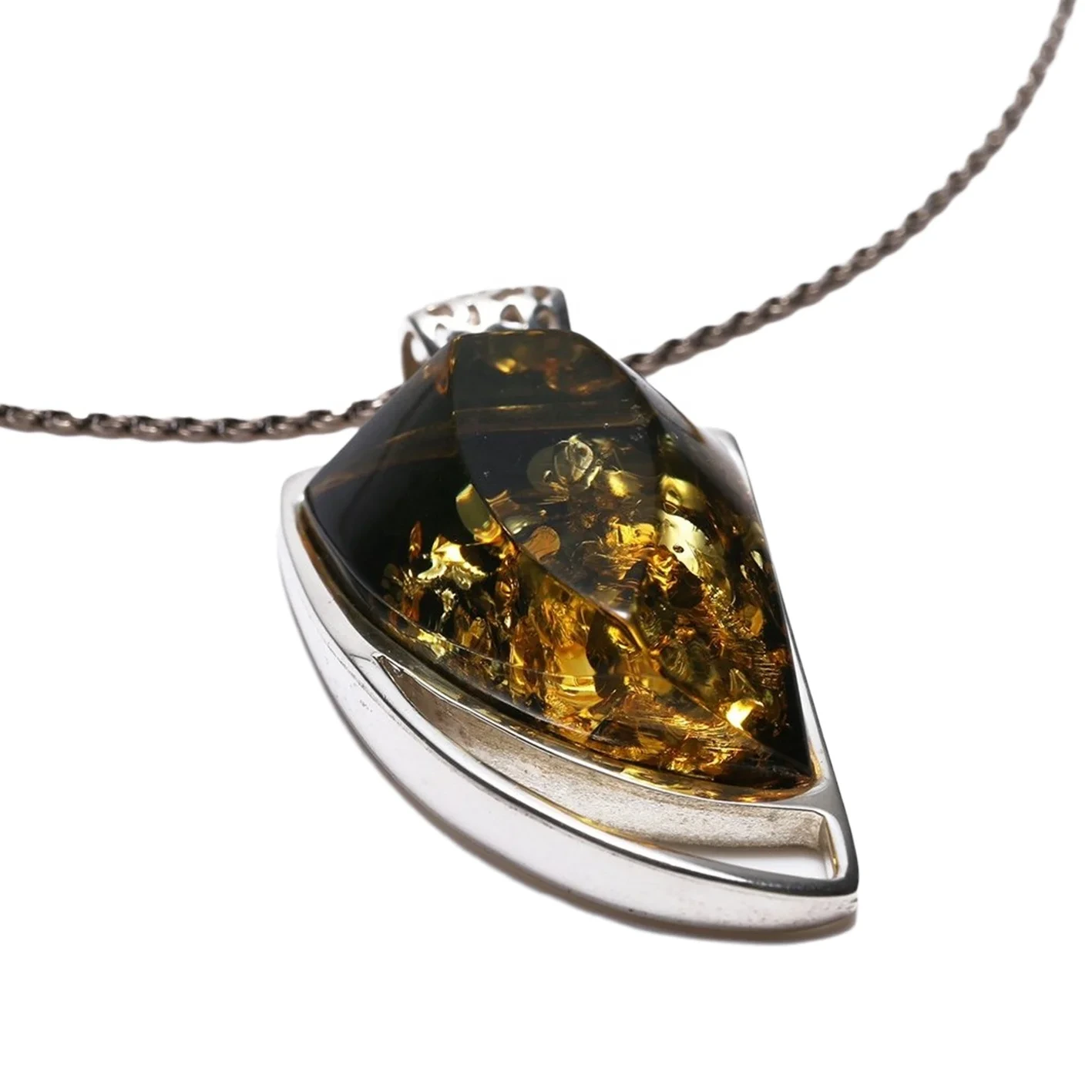 Amber Pendant Baltic Amber Vintage Style 925 Sterling Silver Pendant Baltic Amber Gemstone Handmade Gift For Her1 1