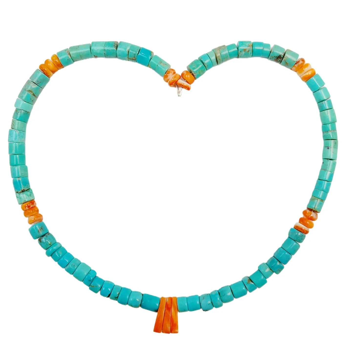 Natural Turquoise And Spiny Oyster Heishi And Roundle Beads Gemstone Green Orange Color As Atmosphere Gift For Making Jewelry 1