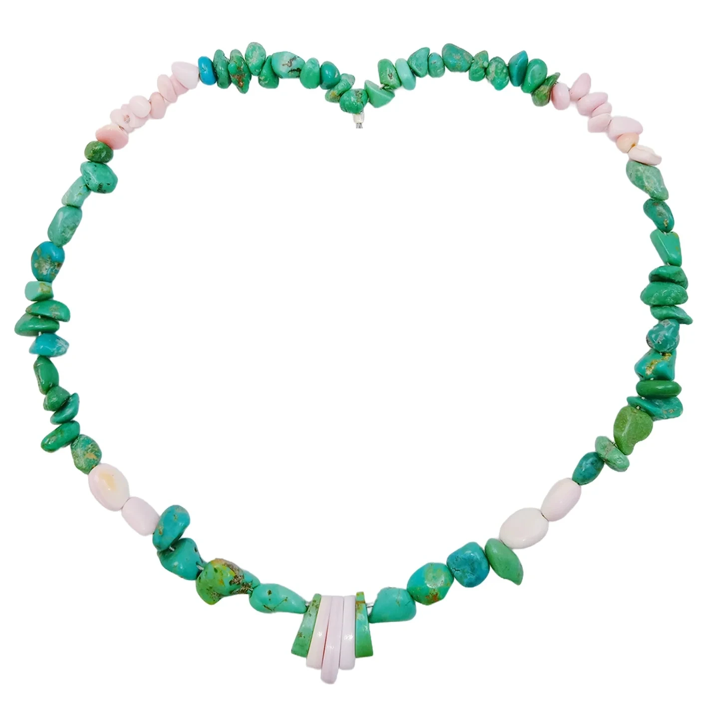 Natural Turquoise And Pink Opal With Free-shape Size 16inch Green And Pink Color Handmade Gift Color Jewelry Making 1