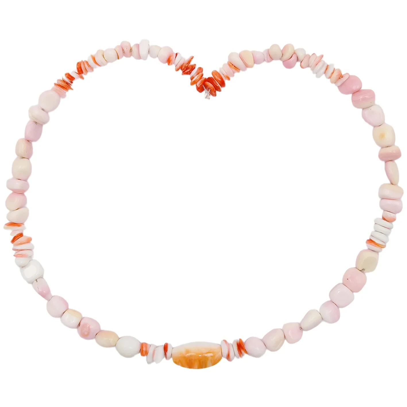 Pink Opal Andspiny Oysterbeads Pink Color With Red Size 16inch Free-shape As Necklace Gift Simple Atmosphere Jewelry Dream 1