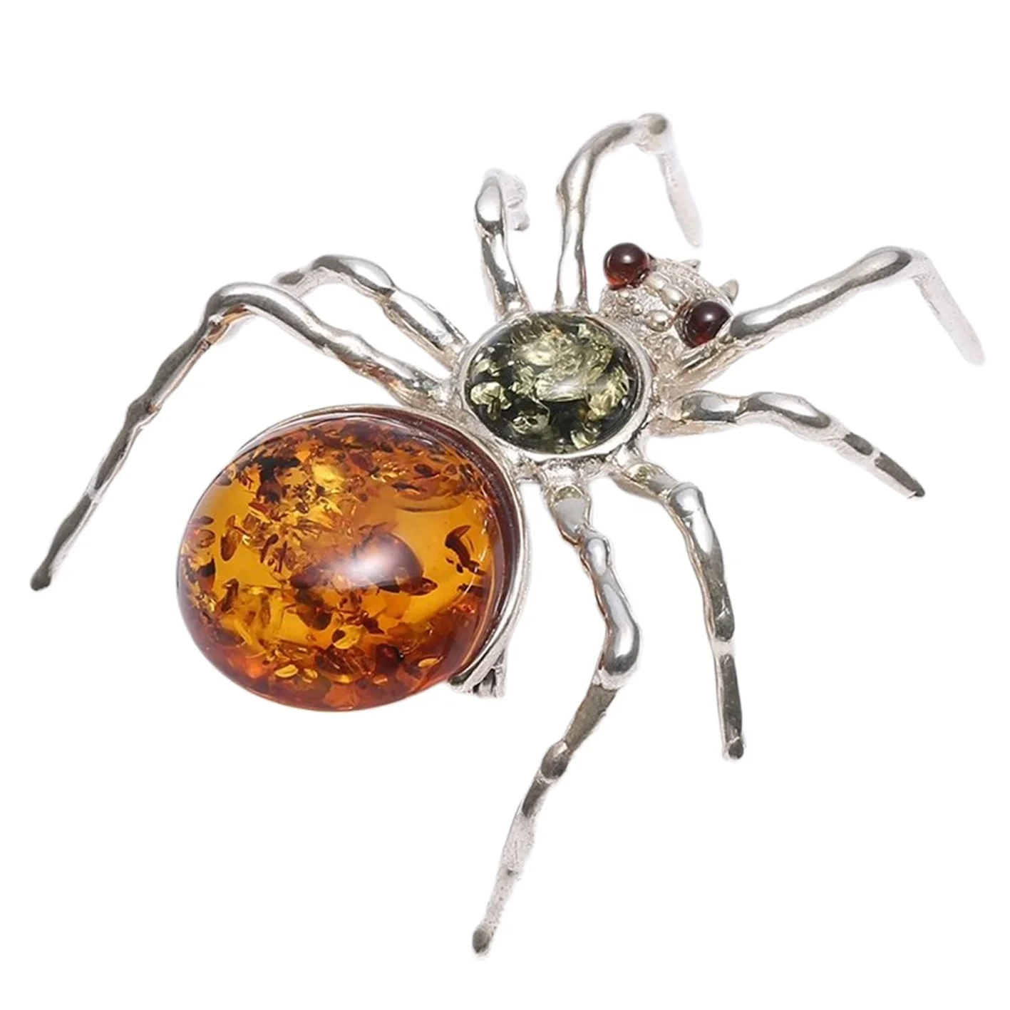Baltik Amber Animal Pendant Stress Relief Kado Pikeun Kakuatan Her Beureum Jeung Warna Oranyeu Babak Beaded Janji Kado 1