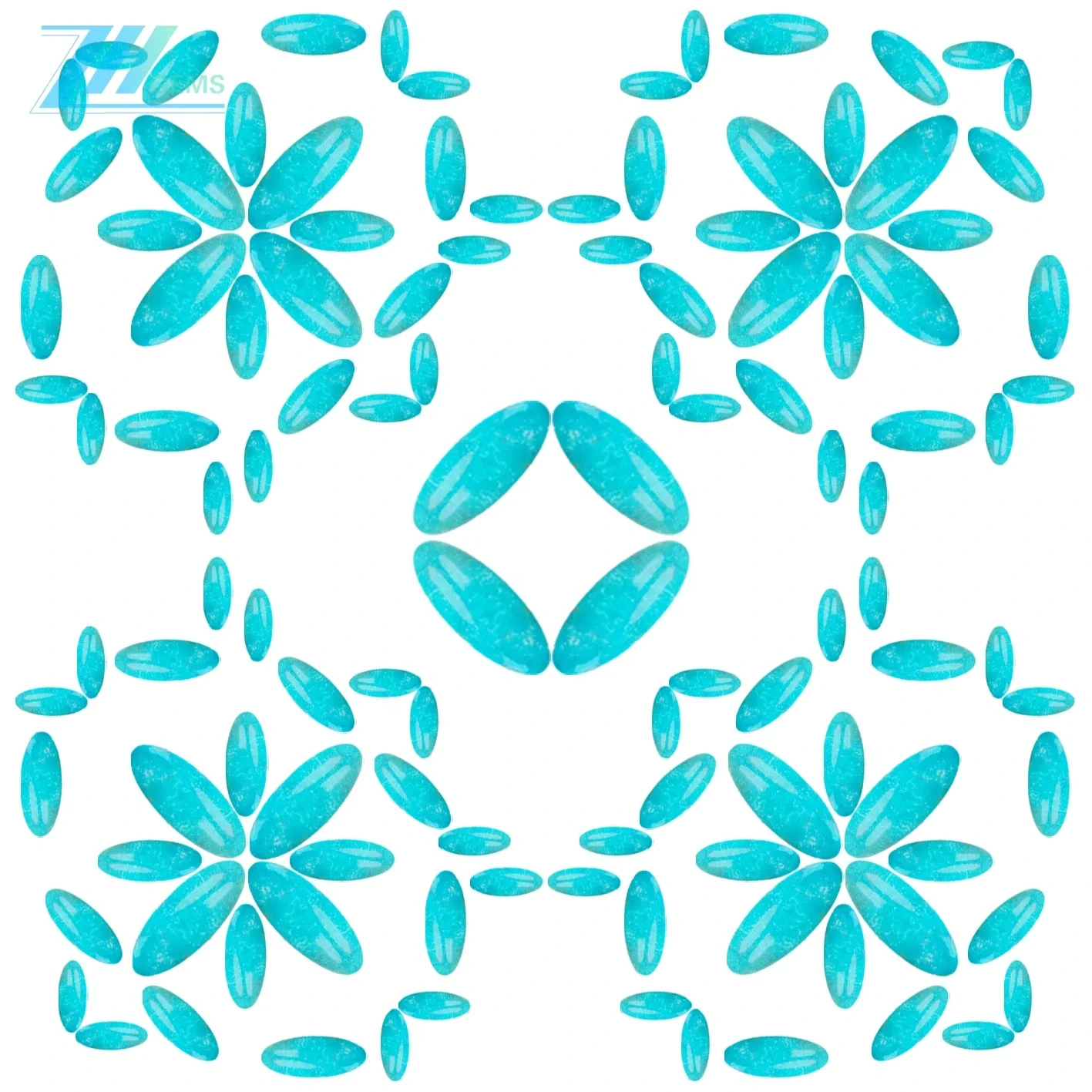 Midabka Turquoise-ka Dabiiciga ah ee Cagaaran Qaabka Buluugga ah Cabirka Oval 12*31mm Quruxda Dabiiciga ah ee Cabochon Kuul Samaynta Katiinad 1