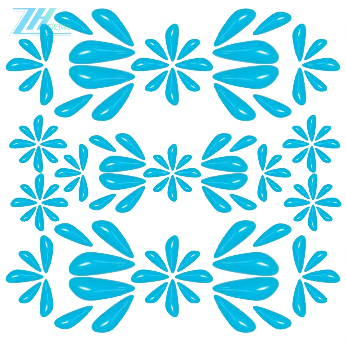 Natural Turquoise Color Blue Free-shape Size 24*8mm Weight 2.6g Simple Atmosphere Diy Jewelry For Gift Summer Choice 1