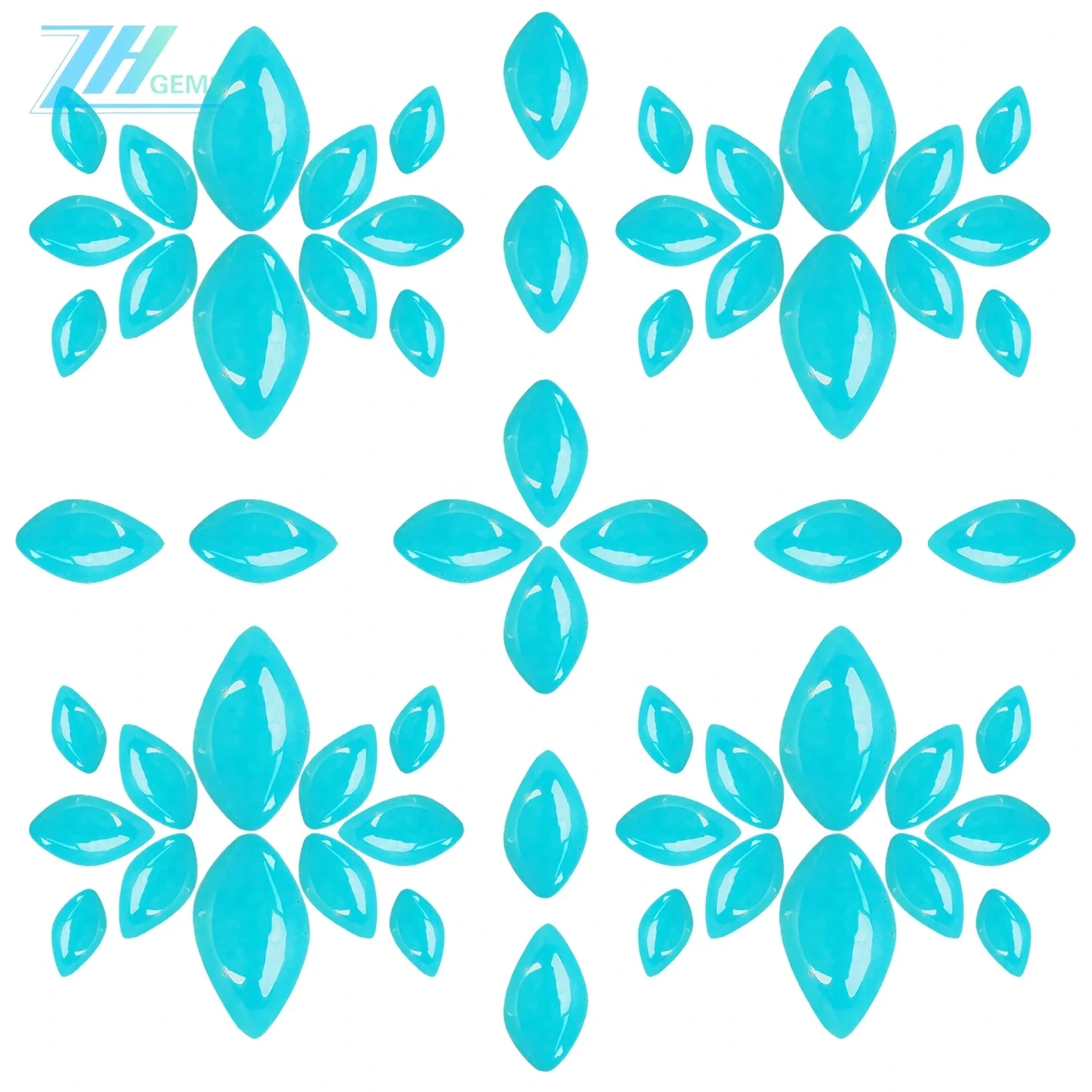 Natural Turquoise Color Blue Shape Free-shape Size 30*17mm Handmade Designer Valentine's Day Gift Making Diy 1