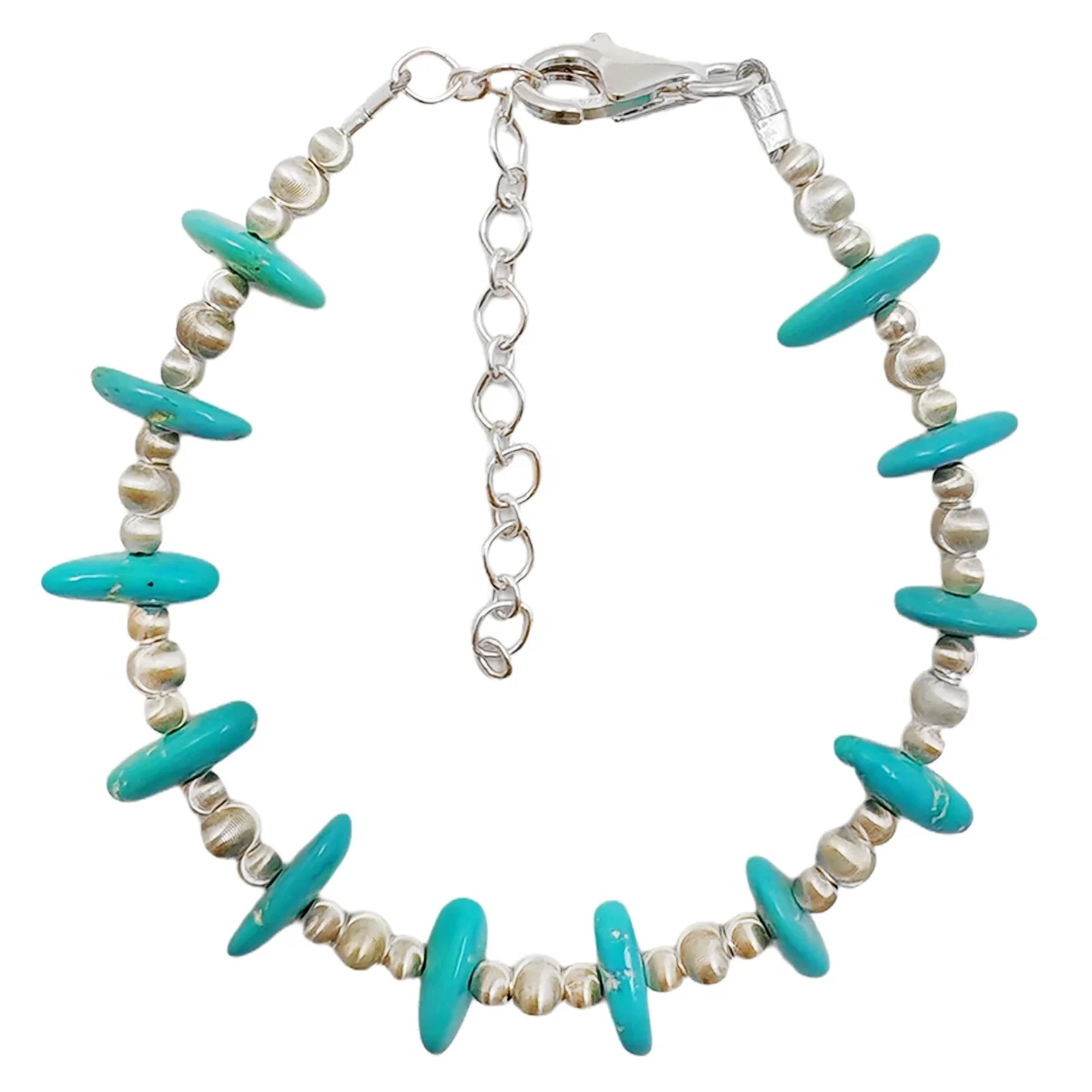 Sleeping Beauty Mine Natural Sterling Treatment Turquoise Natural Bracelet S925 Silver Women's Jewelry Best-selling 1