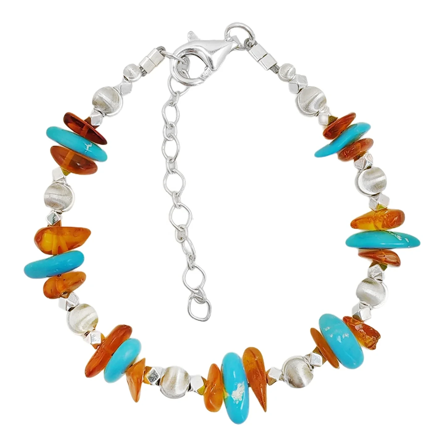 S925 Silver And Red Spiny Oyster Fashion Bracelet Natural Amber Beautiful Women's Jewelry As A Gift For The Family 1