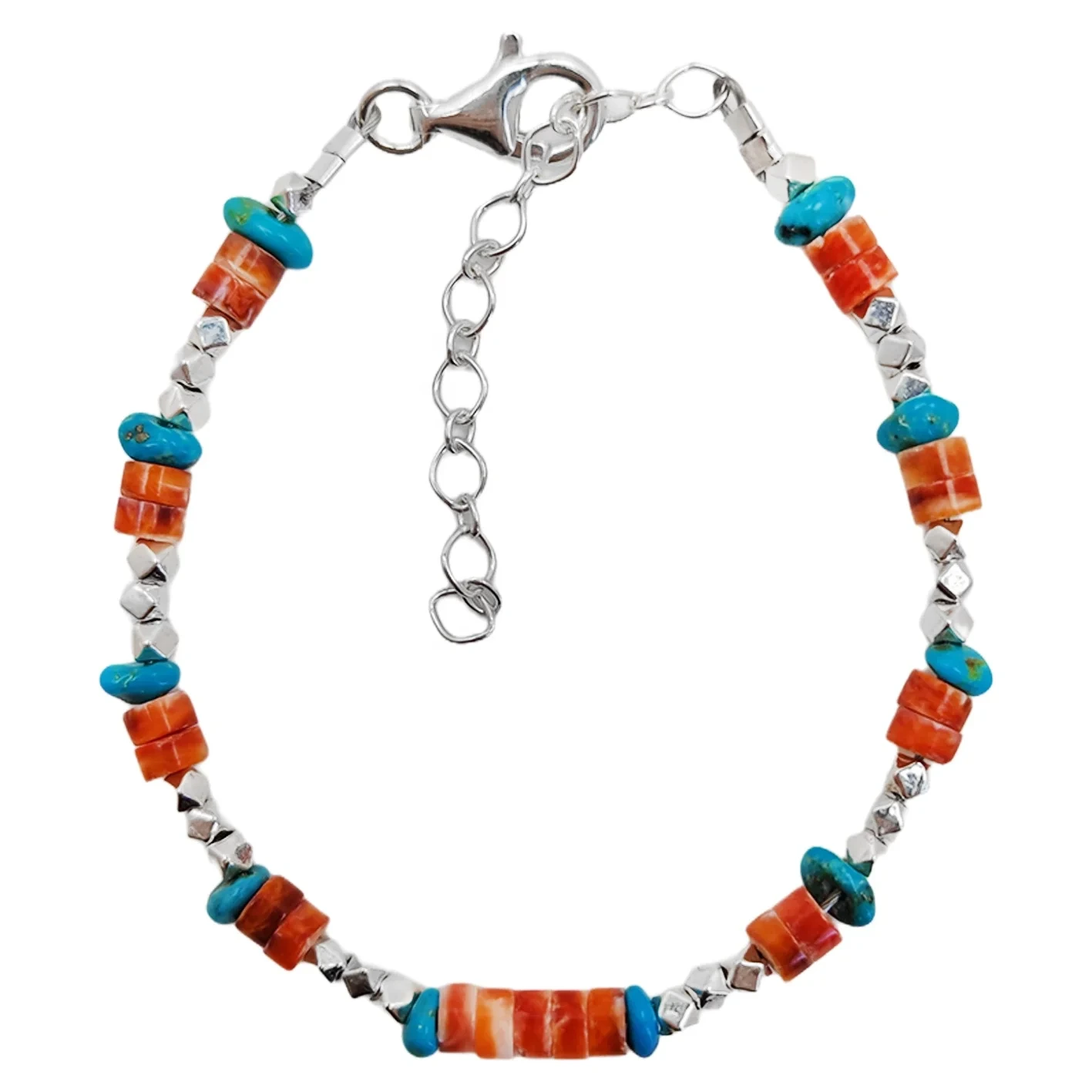 Exquisite Natural Turquoise Bracelet Fashion Women's Jewelry Versatile Multi-occasion Red Spiny Oyster Bracelet 1