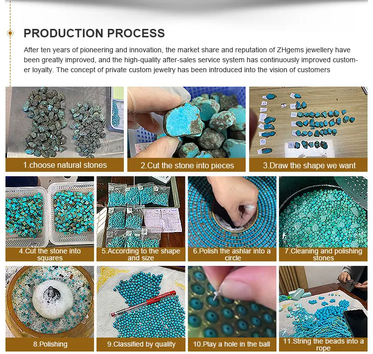 Abun Wuya Na Halitta Biyu Turquoise Ƙaunar Lu'ulu'u na Halitta <000000 19