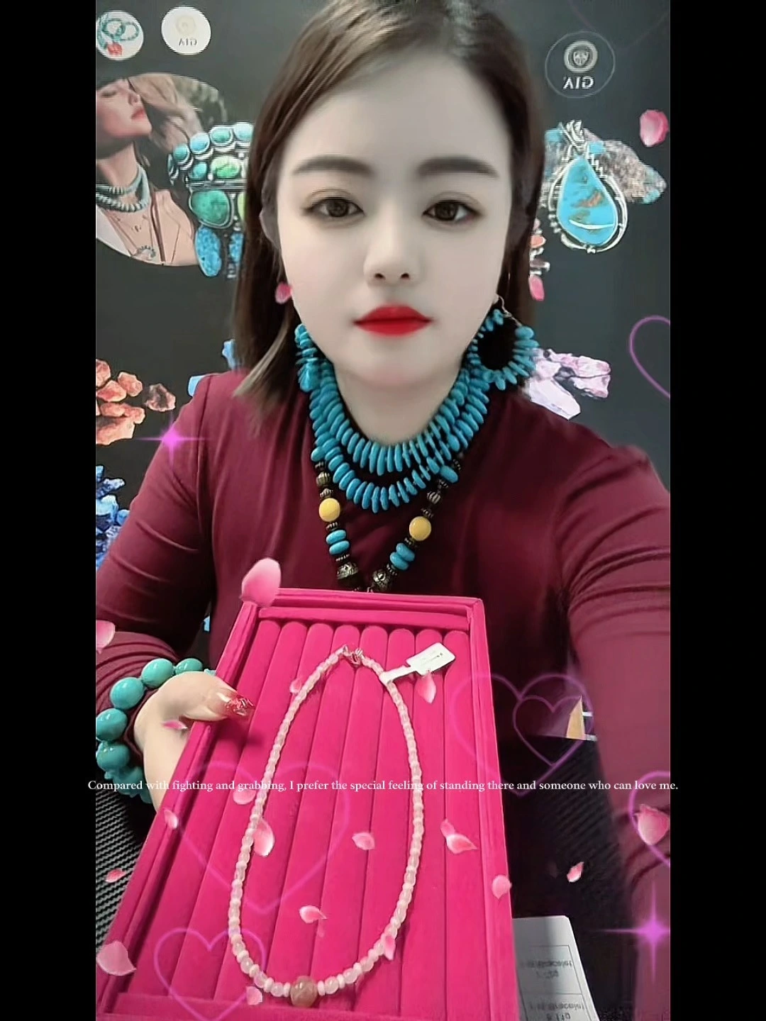 20251203-03 터키석 반지 스톤: 바다의 짙은 푸른빛으로 장식된 손가락 끝 | ZH, image size:1080x1440