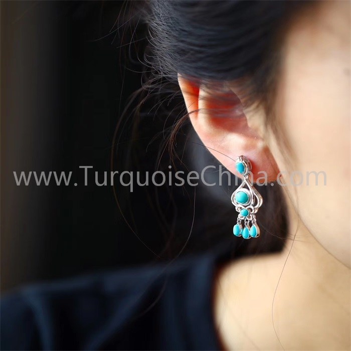 anting batu pirus di harga borongan | ZH Batu Permata 8