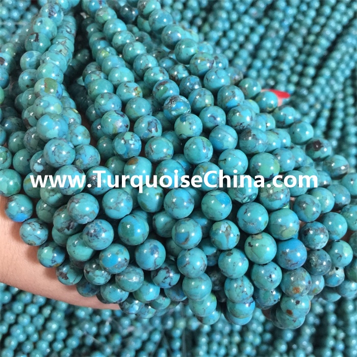 عرضه کامل مهره های گرد فیروزه ای 10 میلی متری | سنگهای ZH 7