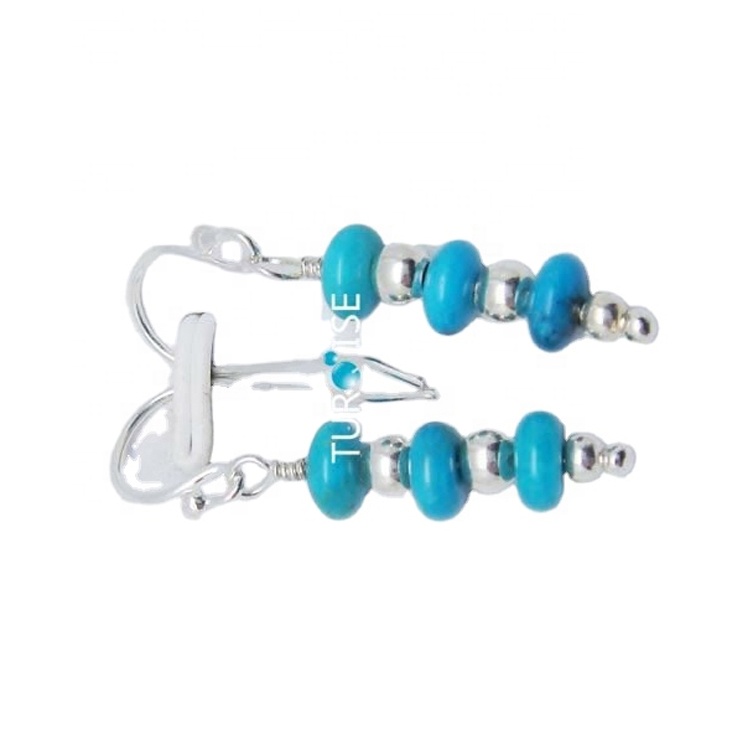 Zh Gems | کیفیت خوب با کیفیت بالا Turquoise گوشواره عرضه 8