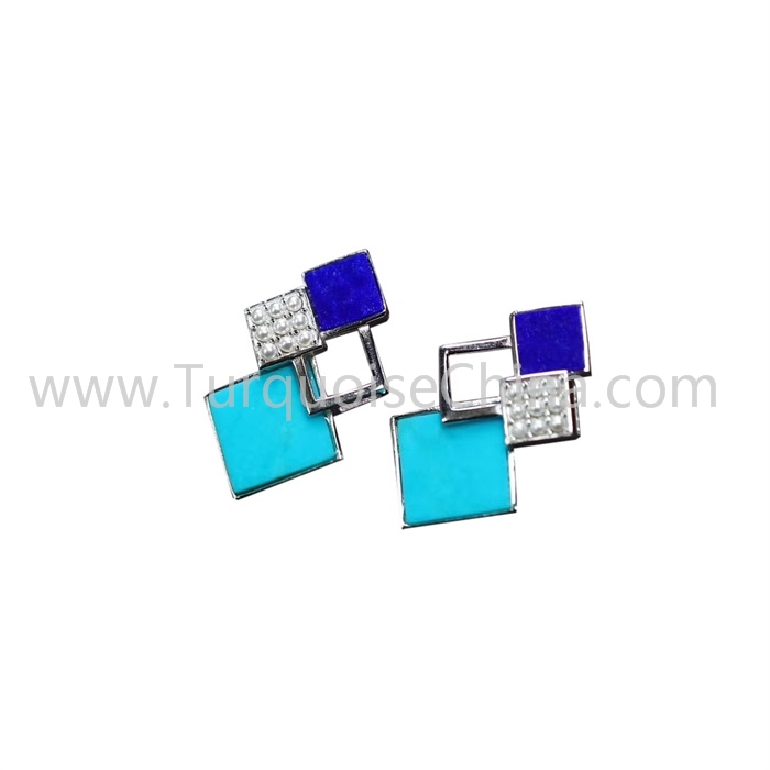 OEM & ODM گوشواره فیروزه ای واقعی قیمت | Zh Gems 8