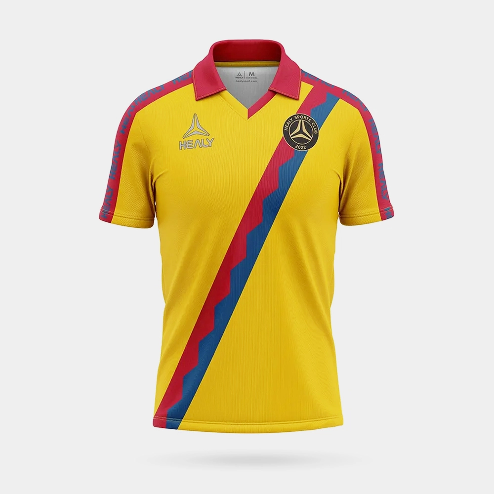 റെട്രോ സോക്കർ ഷർട്ട് സ്‌പോർട്‌സ് വെയർ ട്രെയിനിംഗ് യൂണിഫോം പോളോ കോളർ ഫുട്‌ബോൾ ടി ഷർട്ട് 1