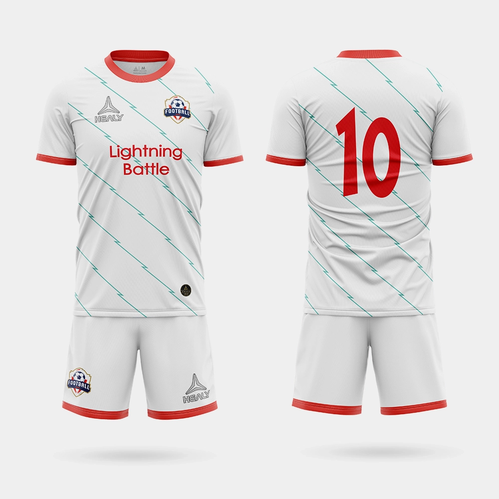 কাস্টম প্রিন্টিং পেশাদার সকার ইউনিফর্ম সেট ডাই পরমানন্দ ফুটবল জার্সি পরে 1