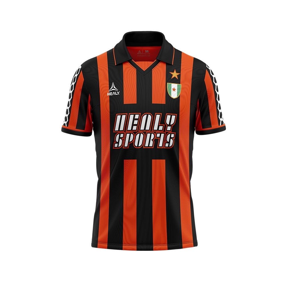 Desain Pakaian Olahraga Mode Kustom Kaos Garis Sepak Bola Klub Jersey Sepak Bola OEM 1