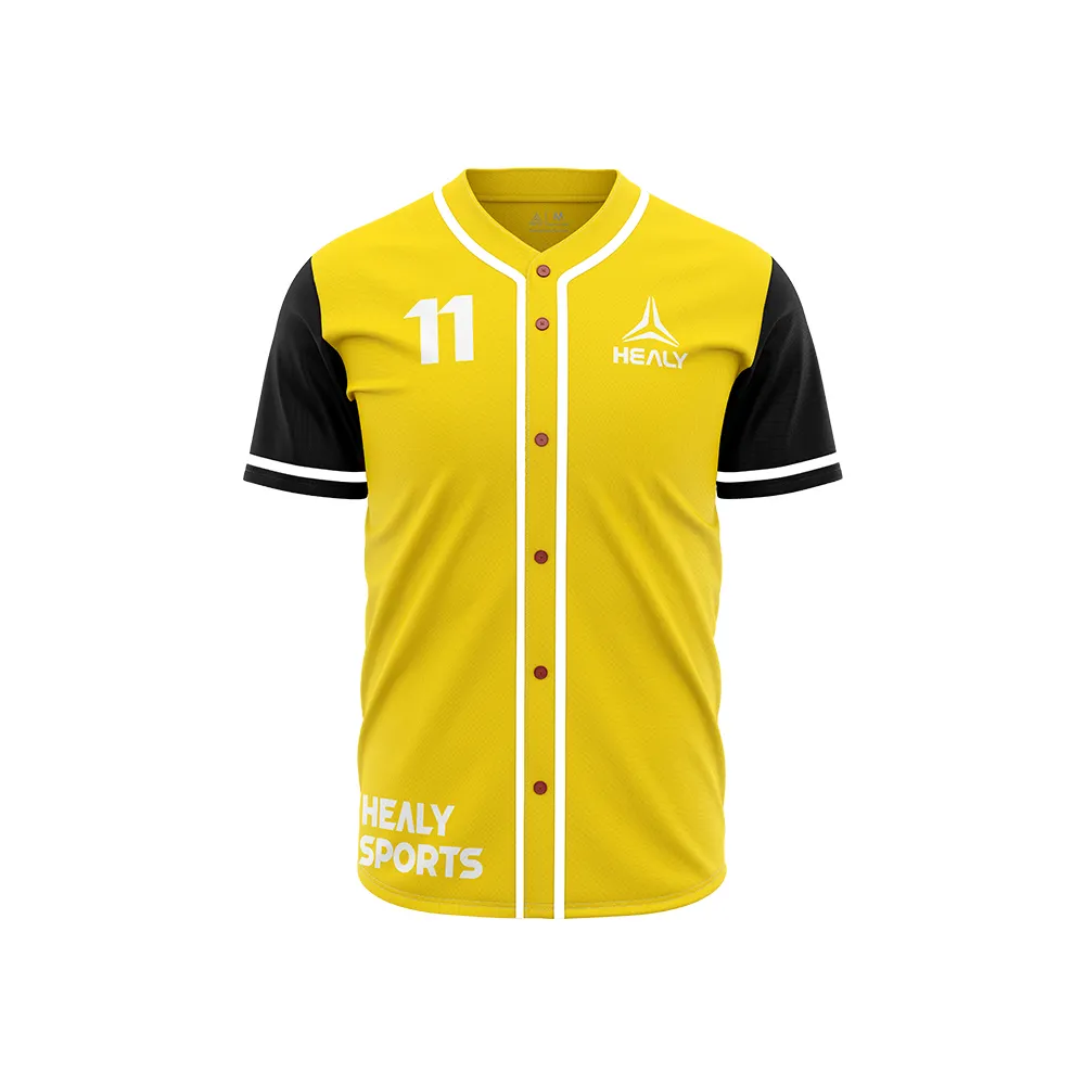 Healy Sportswear Plain Button Up Baseball Jersey Custom Size Plain Button Up Baseball Jerseymakers 6