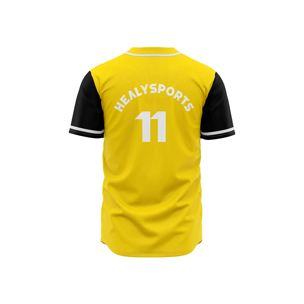 Top Healy Sportswear Mens Button Down Baseball Jersey - Customized Logo Printing 2