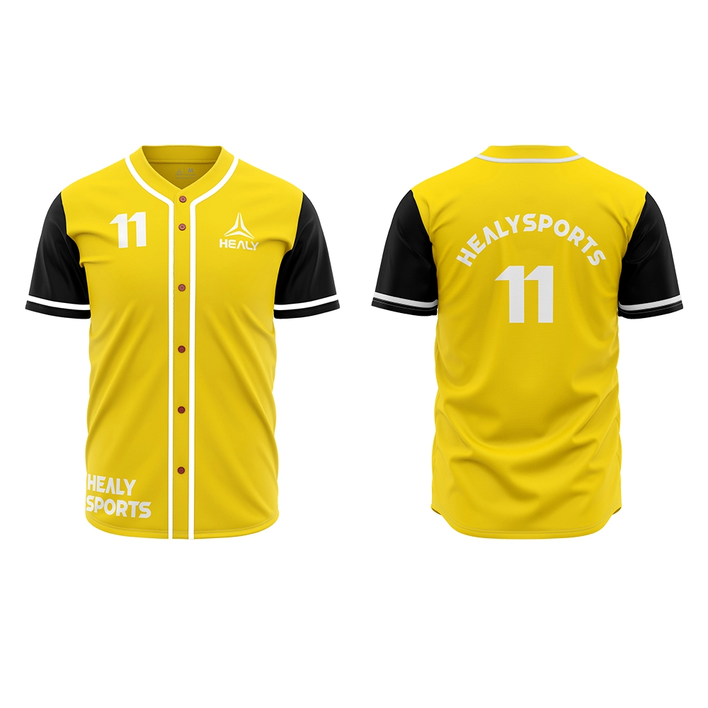 Desain Baru Grosir 100% Poliester Kustom Kaus Bisbol Sublimasi Kaus Pemanasan 1