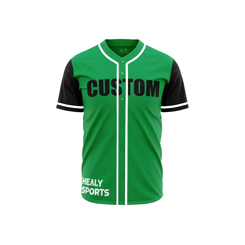 Custom Healy Sportswear Mens Plain Baseball Jersey 5