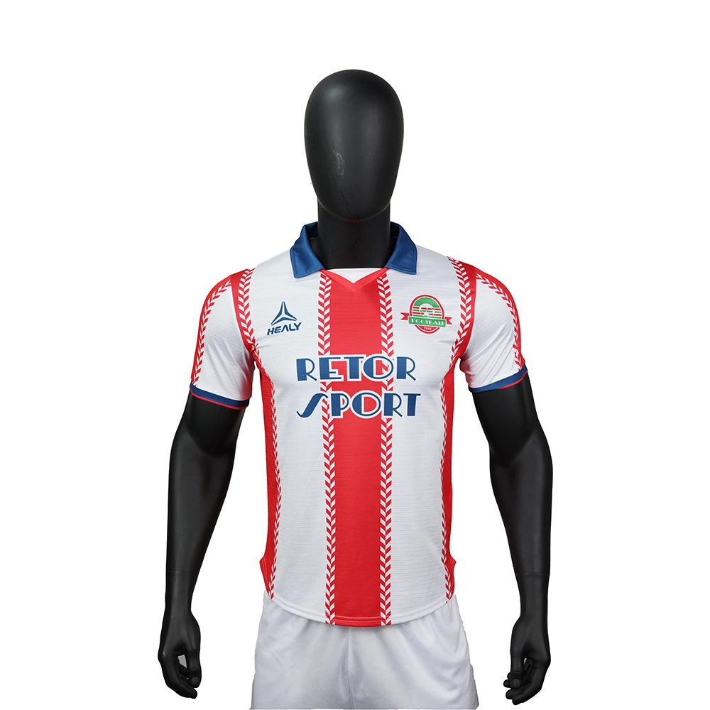 Вінтажныя класічныя рэтра-футбольныя кашулі з прынтам OEM, на заказ рэтра-футбольная майка з V-вобразным выразам 1