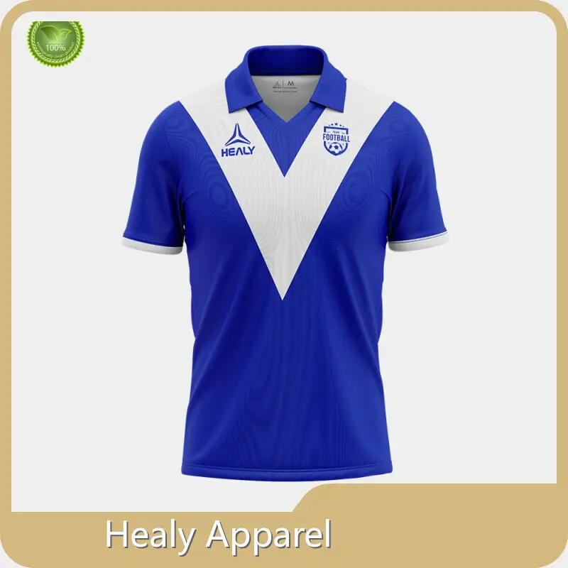 Custom Mens Football Polo Shirts Retro Soccer Wear Healy Sportswear 1